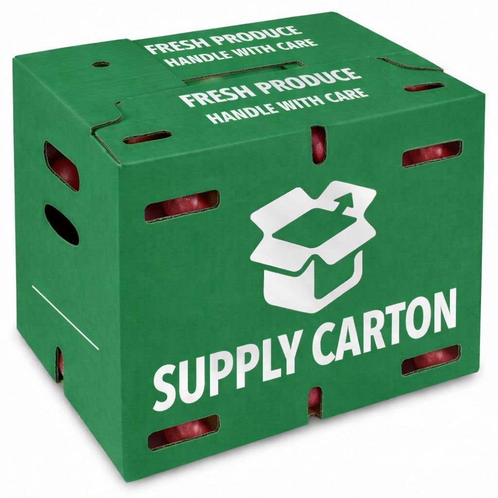 Wax Alternavtive Produce Box - 1 1/9 Bushel